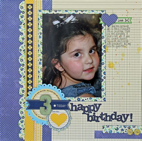 1 photo 1 page Happy Birthday - Scrapbook.com Scrapbook Sample, Fall Scrapbook, Scrapbook ...