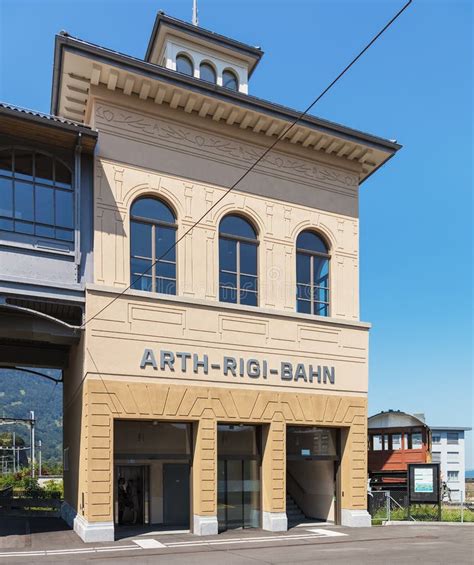 Entrance To the Arth-Rigi-Bahn Railway Station Editorial Stock Image - Image of rigi ...