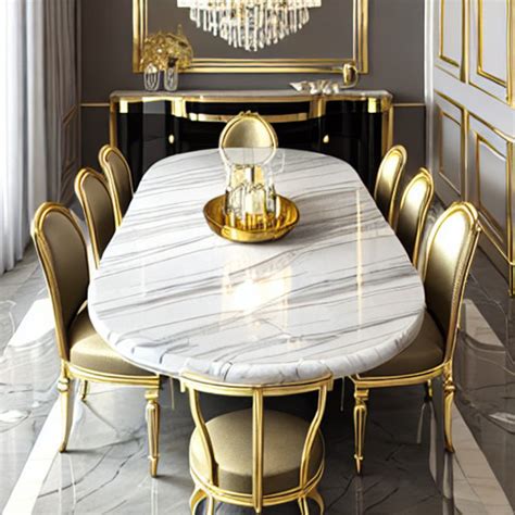 20+ Italian Marble Dining Table Designs For 6 and 8 People with Prices