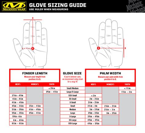 Mechanix Wear Glove Sizing Guide - Tactical Gear