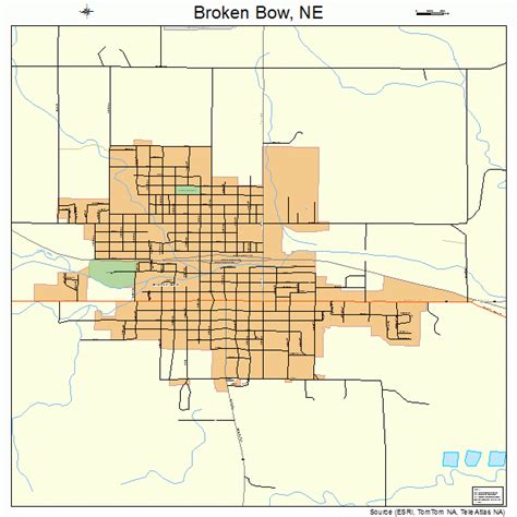 Broken Bow Nebraska Street Map 3106610