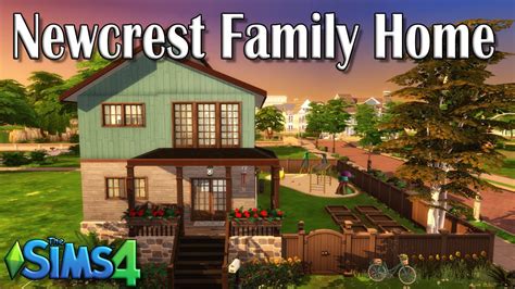 Newcrest Family Home | The Sims 4 No CC Sims 4 Speed Build - YouTube