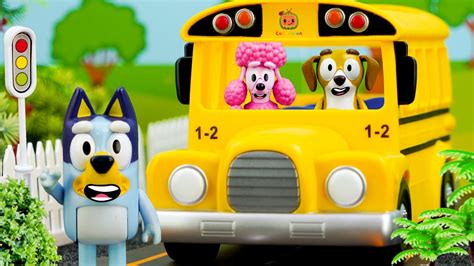 Wheels on the Bus 🚌🚍 Bluey Nursery Rhymes & Kids Songs | Pretend Play ...