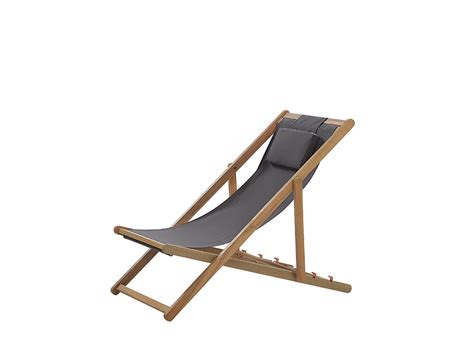 Wooden Folding Deck Chair Grey AVELLINO | Beliani.de