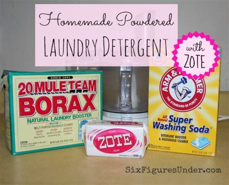 homemade powdered laundry soap - Six Figures Under