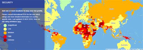 Travel Risk Map 2019 shows the level of safety in countries