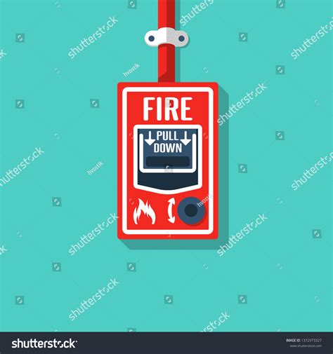 Fire Alarm System Fire Button Emergency Stock Vector (Royalty Free ...