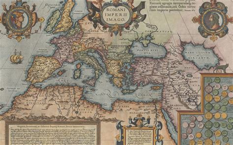 The Roman Empire Roman Empire old maps old maps Abraham Ortelius Abraham Ortelli #1592 ...