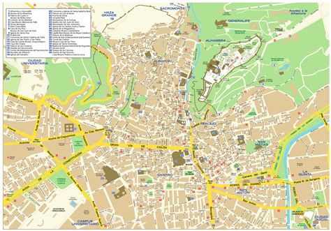 Granada map - Full size