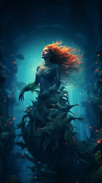 Premium AI Image | Amazing stunning dangerous siren mermaid Ai ...