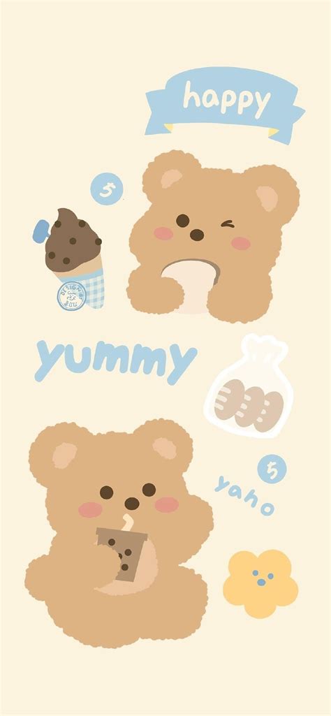 Wallpaper Kawaii Bear