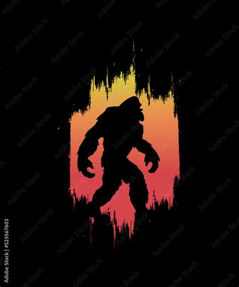 Bigfoot Concept Illustration Bigfoot logo t-shirt vector design Stock ...