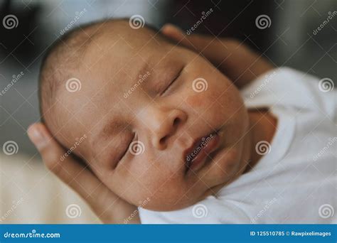 Closeup of a Peaceful Baby Falling Asleep Stock Image - Image of indoors, childhood: 125510785