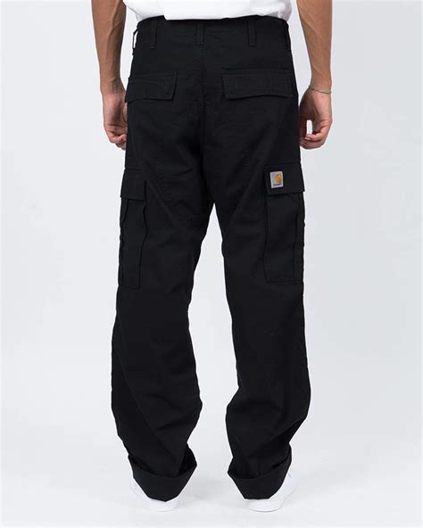 Carhartt Carhartt Regular Cargo Pants Black Rinsed - Lockwood Skateshop