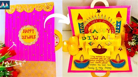 Pop Up Diwali Card | Handmade Diwali card making ideas | greeting card ...