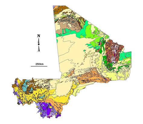 Mali gold mines map - Map of Mali gold mines (Western Africa - Africa)