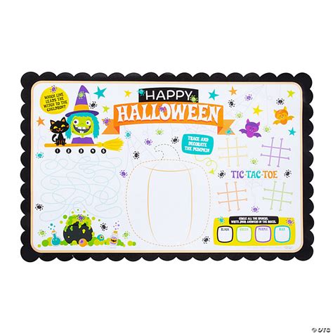 Halloween Activity Placemats - 12 Pc.