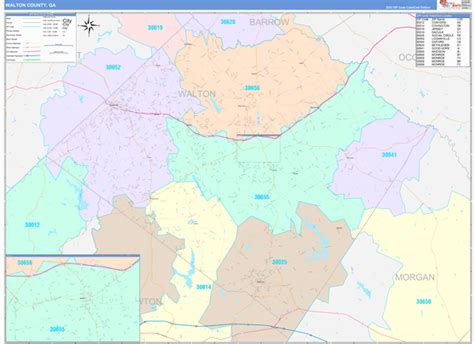 Walton County, GA Wall Map Color Cast Style by MarketMAPS - MapSales