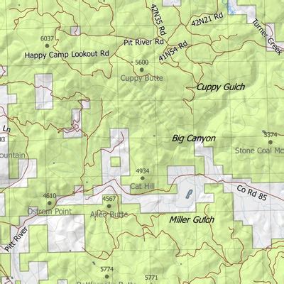 California Elk Hunting Zone Northeastern(N) Map by HuntData LLC ...