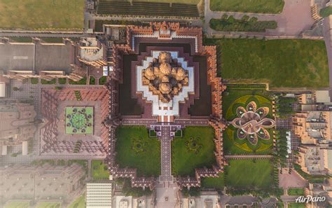 Above the Swaminarayan Akshardham, Delhi, India