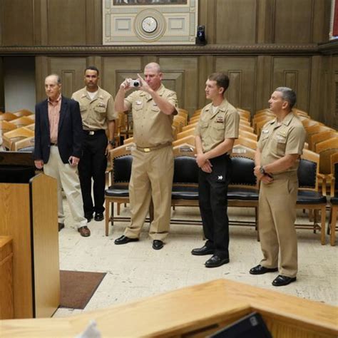 Photo gallery: Commander, crew of the USS Asheville visit City Hall - The City of Asheville