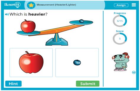 Interactive Math Lesson | Measurement (Heavier/Lighter)