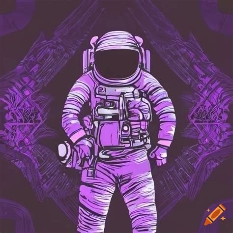 Black and purple astronaut artwork