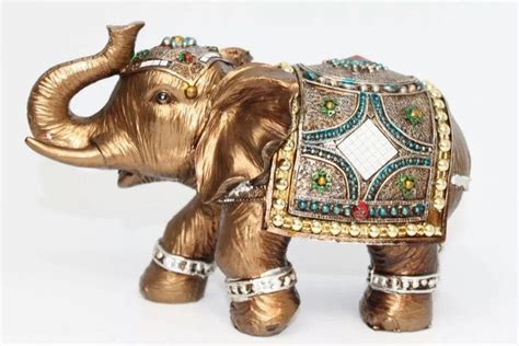 "Feng Shui Elegant Elephant Trunk Statue Lucky Wealth Figurine Gift & Home Decor! An elegant ...