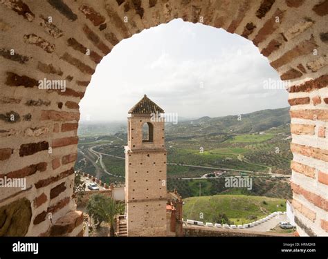 View from the tower of the Castillo de Alora or Moorish castle, Alora, Spain Stock Photo - Alamy