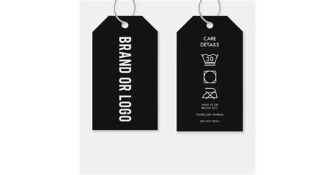 Business Logo Hang Tag Clothing Swing Care Details | Zazzle