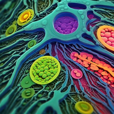 Premium AI Image | Inside a Plant Cell A Vivid View of Chloroplasts under an Electron Microscope ...