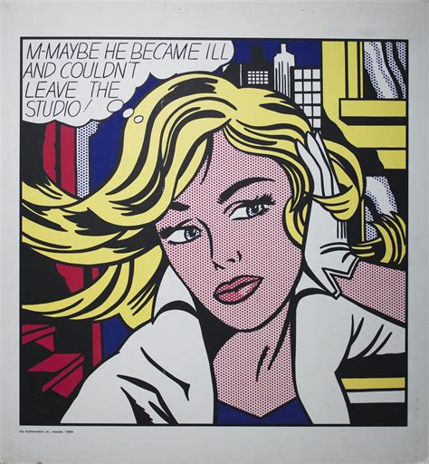 ROY LICHTENSTEIN M...maybe 40" x 37" Lithograph 1986 Pop Art Pop, Pop ...