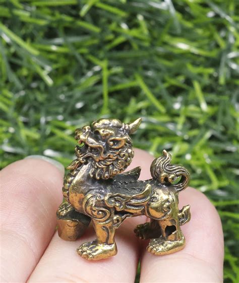 2 Pcs Pixiu Statue Brass Pixiu Mini Pixiu Thai Amulet - Etsy