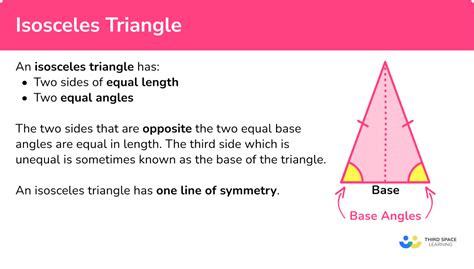 Isosceles Triangle - GCSE Maths - Steps, Examples & Worksheet