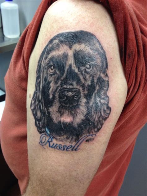 Cocker spaniel portrait tattoo by Nadia Denelzen | Ink gallery, Tattoos, Tattoo designs