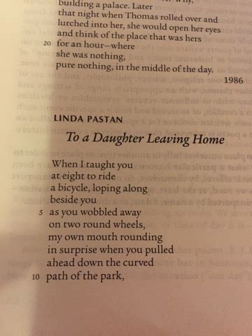 My Blog : "To a Daughter Leaving Home" By Linda Pastan