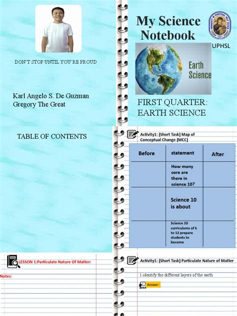 Digital Science Notebook Template | PDF