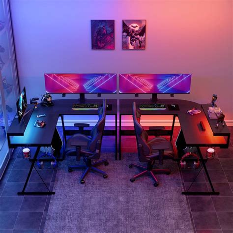 Modern Corner Desk, Corner Gaming Desk, Gaming Computer Desk, Gaming ...