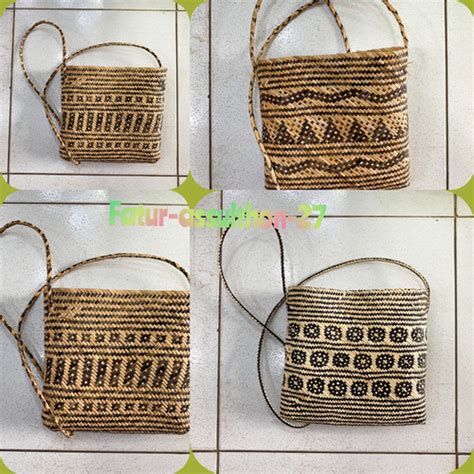 Jual kerajinan tangan/Tas selempang rotan motip kalimantan/Tas rotan dayak - Kab. Banjar - FATUR ...