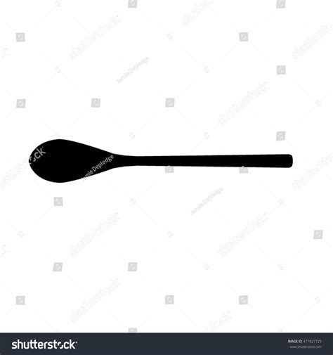 Silhouette Wooden Spoon Stock Vector 477827725 - Shutterstock