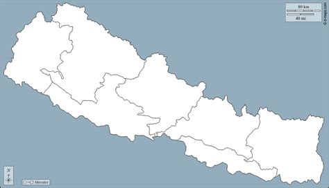 Nepal Kostenlose Karten, kostenlose stumme Karte, kostenlose unausgefüllt Landkarte, kostenlose ...