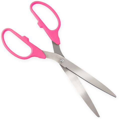 36" Pink Ribbon Cutting Scissors with Silver Blades - Engraving, Awards & Gifts