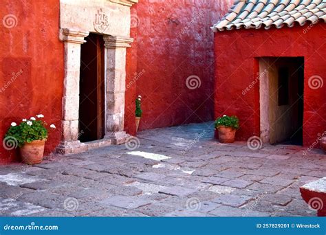 Colonial Architecture in Arequipa Stock Image - Image of flowers, frame: 257829201