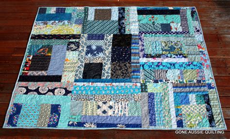 Gone Aussie Quilting: My Blue Scrap Bin Quilt