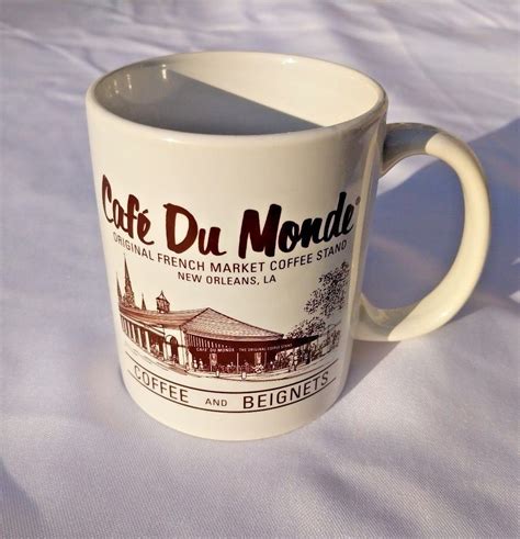 CAFE DU MONDE Coffee Mug Original French Market Coffee Stand Cup COFFEE BEIGNETS | eBay | Cafe ...