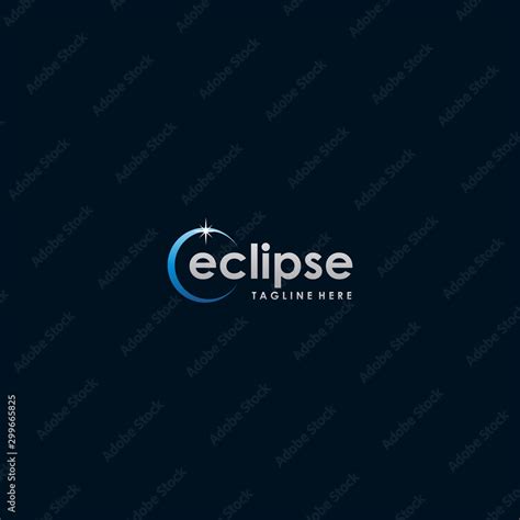 eclipse logo template design idea Stock Vector | Adobe Stock