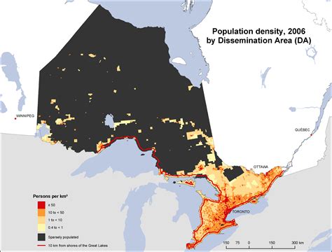 Population density Ontario Canada [3125x2374] : MapPorn