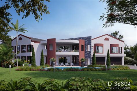 Modern 6 bedroom mansion - ID 36804 - House plans by Maramani