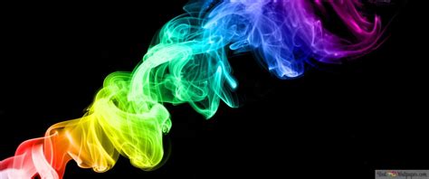 Rainbow color smoke 4K wallpaper download