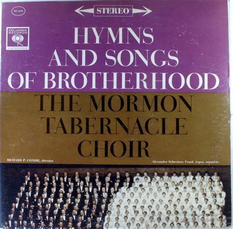 Mormon Tabernacle Choir Hymns And Songs Of Brotherhood Records, Vinyl ...